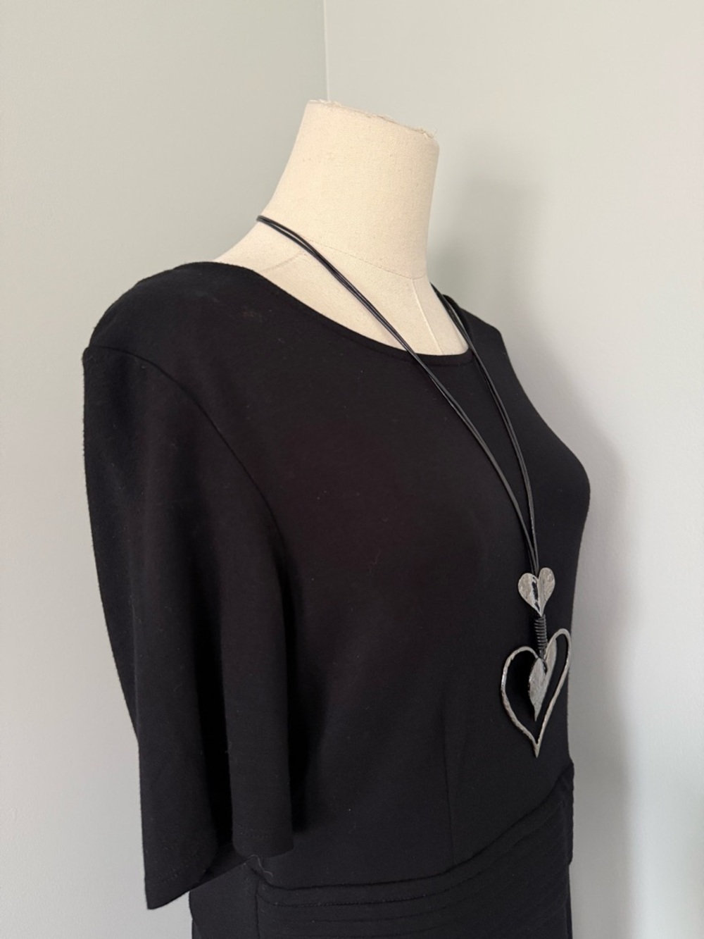 Vince Camuto Black Midi Fit-and-Flare Dress - Picture 10 of 14